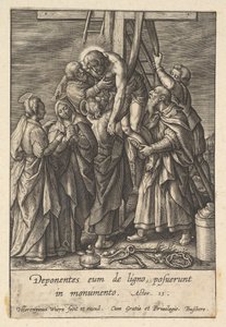 Descida da Cruz, antes de 1619. de Hieronymous Wierix