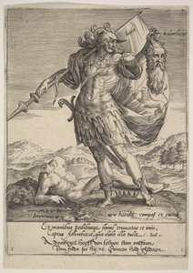 Judá com a cabeça de Adonibezek, de Willem van Haecht, Tyrannorum proemia, 1578, 1578 de Hieronymous Wierix