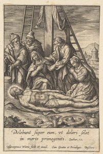A Lamentação, antes de 1619. de Hieronymous Wierix