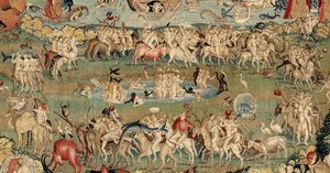The Garden of Earthly Delights. ca. 1560 (tapeçaria) de Hieronymus (after) Bosch
