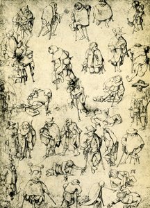 Cripples, mendigos e mendigos músicos de Hieronymus Bosch
