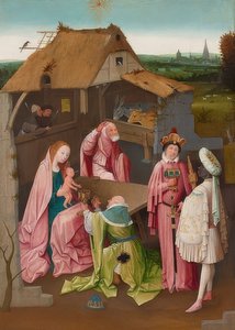 A adoração dos reis. Por volta de 1490-1510 de Hieronymus Bosch