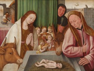 Natividade, c.1550-1600 de Hieronymus Bosch