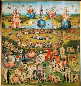 O Jardim das Delícias, tríptico, painel central de Hieronymus Bosch