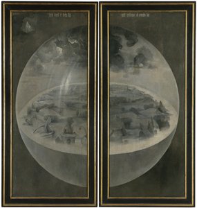 O Jardim das Delícias Terrenas. Tríptico, reverso: A Criação de Hieronymus Bosch