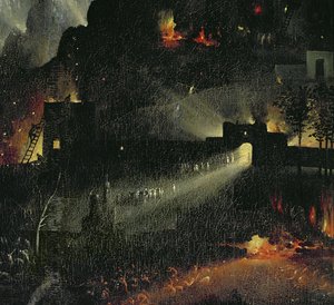 O Jardim das Delícias Terrenas, c.1500 (detalhe de 3425) de Hieronymus Bosch
