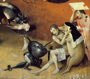 O Jardim das Delícias Terrenas, c.1500 (detalhe de 3425) de Hieronymus Bosch