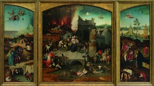  A tentação de Santo António. Reprodução em alta resolução a partir do Projecto de Arte Google. O canto superior esquerdo teve de ser resampled de Hieronymus Bosch