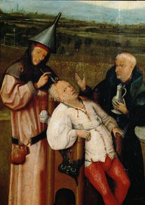 A cura para a loucura ... de Hieronymus Bosch