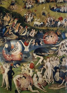 O jardim das delícias. Detalhe da parte central do tríptico de Hieronymus Bosch