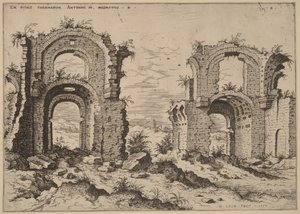 Segunda vista dos Banhos de Diocleciano de Hieronymus Cock