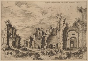 Os Banhos de Diocleciano de Hieronymus Cock