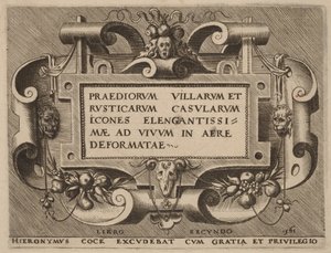 Página de rosto de «Praediorum Villarum» de Hieronymus Cock