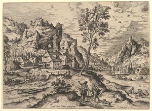Tobit from Landscapes with Bible and Mythological Scenes, 1558. de Hieronymus Cock