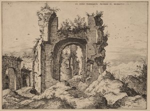 Vista dos Banhos de Caracalla de Hieronymus Cock