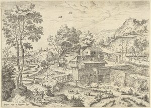 Voo para o Egipto
Paisagens com cenas bíblicas e mitológicas (título da série) de Hieronymus Cock