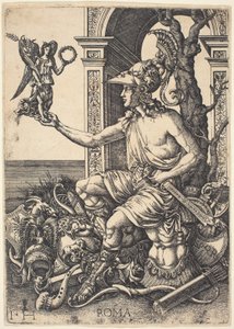 Personificação de Roma de Hieronymus Hopfer after Giovanni Battista Palumba