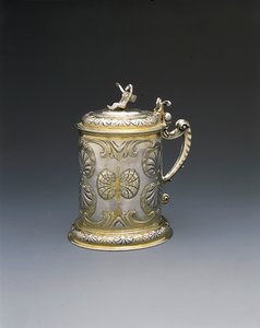 Tankard, Danzig, c.1700 (pacote prata dourada) de Hieronymus II Holl