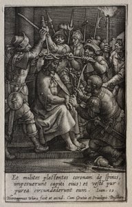 A Paixão: A Coroação de Espinhos de Hieronymus Wierix