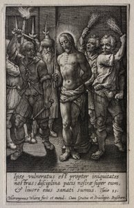 A Paixão: A Flagelação de Hieronymus Wierix