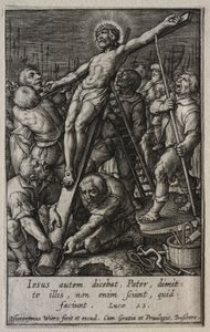 A paixão: Cristo sendo crucificado.