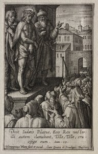 A paixão: Cristo apresentado ao povo. de Hieronymus or Jerome Wierix