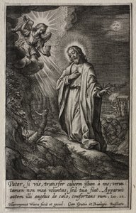 A paixão: Cristo no Monte das Oliveiras.