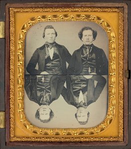 Retrato de dois homens,c. 1850 (foto) de Higgins