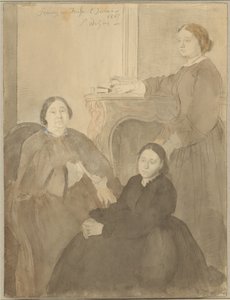 Mme. Michel Musson e as suas filhas, Estelle e Désirée