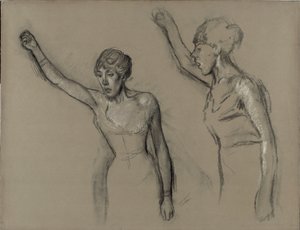Estudo de um cantor de Hilaire Germain Edgar Degas