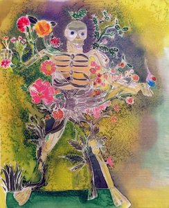 Dia dos Mortos, 2006 (corantes de seda) de Hilary Simon