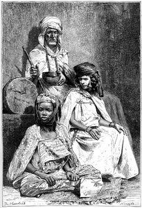 mendicante árabe, Biskra e El Kantra celebridades, c1890