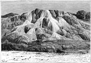Cascata petrificada de Hammam el Meskoutine, Argélia, c1890.