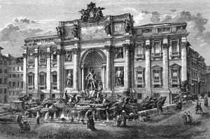 A fonte de Trevi, Itália, século XIX.