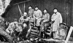Uma festa de tiro real em Windsor, 1870 1910.