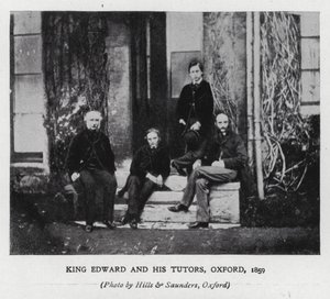O Rei Eduardo VII e os seus tutores na Universidade de Oxford