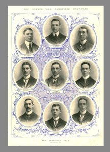 Tripulação de Cambridge, Oxford e Regata de Barcos de Cambridge, 1898.