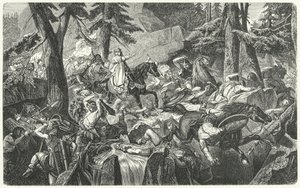 Carlos Magno atravessando os Alpes, 773 (gravura) de Hippolyte Delaroche