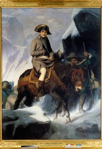 Retrato de Napoleão Bonaparte (1769-1821) atravessando o São Bernardo em 1800 Pintura de Paul Delaroche (1797-1856). 1848. Dim. 2,22 X 2,89 m. - Retrato de Napoleão Bonaparte (1769-1821) atravessando o São Bernardo em 1800. Pintura de Paul Delaroche (179
