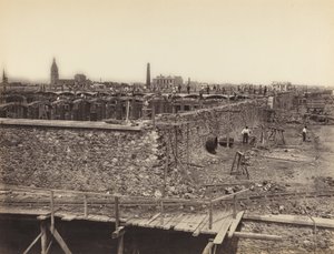 Reservatório de Montrouge, bacia superior, lado direito Reservatório de Montrouge, Bacia superior..., c. 1870. de Hippolyte Auguste Collard