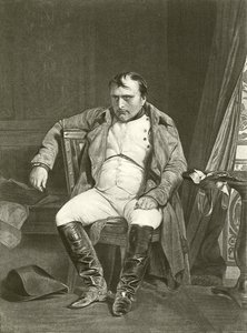 Abdicação Napoleão em Fontainbleau (gravura) de Hippolyte Delaroche