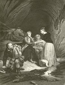 Charles Edward (o pretendente) e Flora Macdonald de Hippolyte Delaroche
