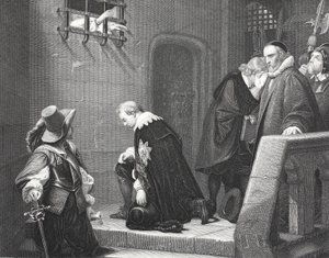Lord Strafford a caminho da execução, gravado por AH Payne de Hippolyte Delaroche