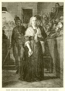 Maria Antonieta deixando o tribunal revolucionário de Hippolyte Delaroche