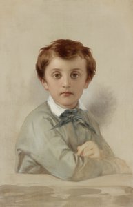 Retrato de Philippe-Grégoire Delaroche, o filho mais novo do artista, 1851 de Hippolyte Delaroche