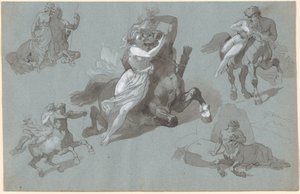 Nessus e Dejanira em Quatro Poses, e o Nessus Moribundo de Hippolyte Lalaisse