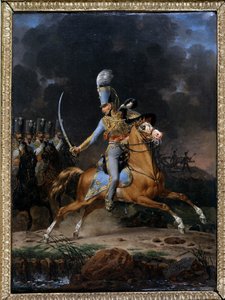 Coronel de Hussard por volta de 1815 - 1816. Pintura de Lecomte por volta de 1816. Coleção "Os Soldados de Antigamente". Paris