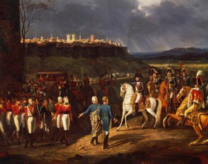 Encontro de Napoleão Bonaparte com prisioneiros britânicos em Astorga, após a batalha de La Coruña