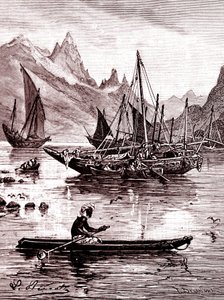 O mar Vermelho (lado do Egipto) de Hippolyte Leon Benett