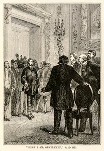 Aqui eu sou senhores, disse ele, de Volta ao Mundo em Oitenta Dias por Jules Verne (1828-1905) gravado por Henri-Théophile Hildebrand (1824-97), 1873